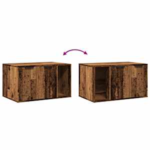 Skříňka na kočičí záchod old wood 80x50x45 cm kompozitní dřevo - obrázek 8