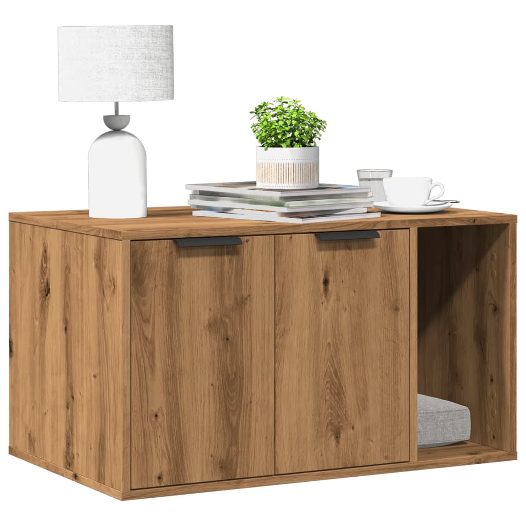 vidaXL Katzenklo Artisan-Eiche 80x50x45 cm Holzwerkstoff