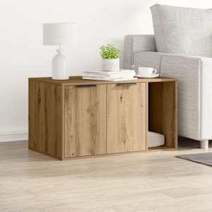 Omara za mačje stranišče artisian hrast 80x50x45 cm inž. les