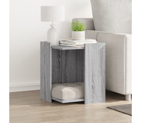 vidaXL Τουαλέτα Γάτας Περίφραξη Γκρι Sonoma 42x42x51εκ Επεξεργασμ Ξύλο
