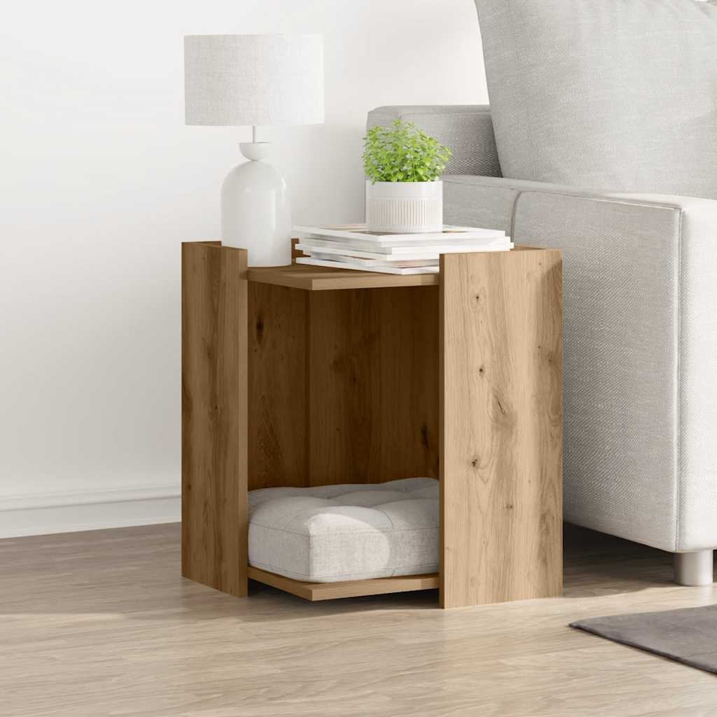 vidaXL Cutie litieră pisici stejar artizanal 42x42x51cm lemn prelucrat