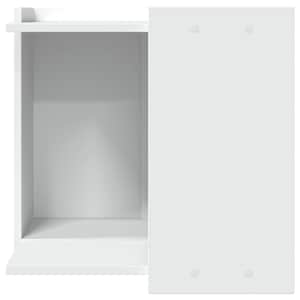 Skříňka na kočičí záchod bílá 53 x 53 x 51 cm kompozitní dřevo - obrázek 4