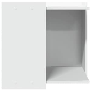 Skříňka na kočičí záchod bílá 53 x 53 x 51 cm kompozitní dřevo - obrázek 5