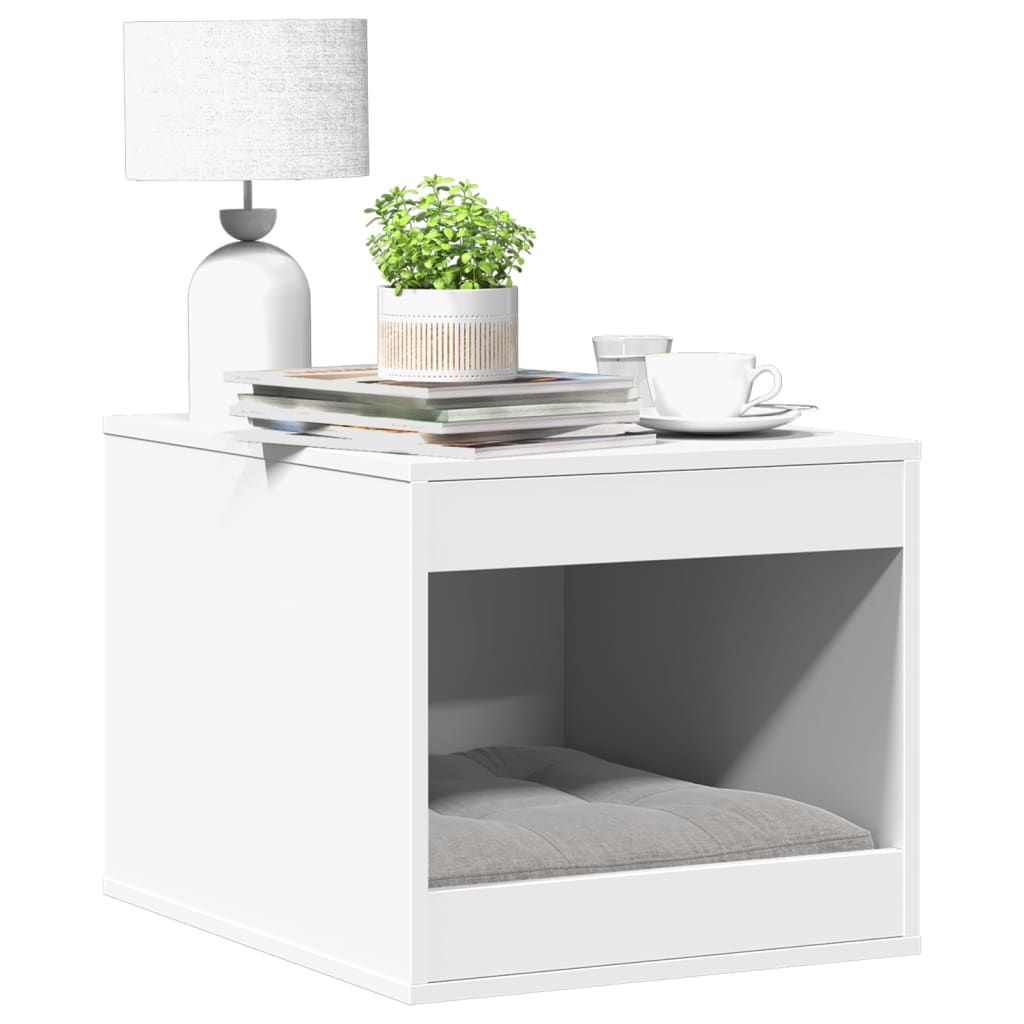 vidaXL toiletskjuler til kattebakke 47x59x42 cm konstrueret træ hvid
