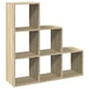vidaXL ruumijagaja 3 korrust, Sonoma tamm, 99x29x99 cm, tehispuit