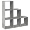 vidaXL ruumijagaja 3 korrust, betoonhall, 99x29x99 cm, tehispuit