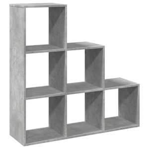 vidaXL ruumijagaja 3 korrust, betoonhall, 99x29x99 cm, tehispuit