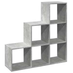 Knihovna/dělící stěna 3patrová betonově šedá 99x29x99 cm - obrázek 7