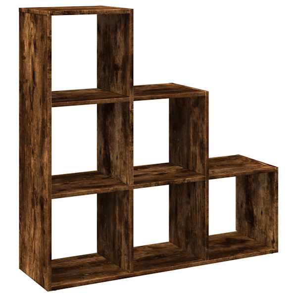 vidaXL ruumijagaja 3 korrust, suitsutamm, 99x29x99 cm, tehispuit