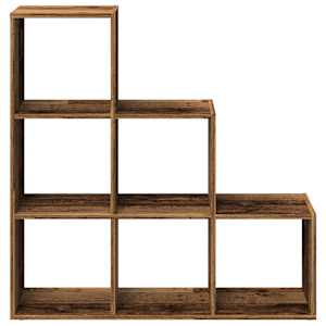 Knihovna/dělící stěna 3patrová old wood 99x29x99 cm kompozit - obrázek 5