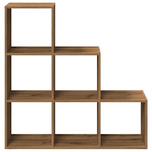 Knihovna/dělící stěna 3patrová dub artisan 99x29x99 cm kompozit - obrázek 5