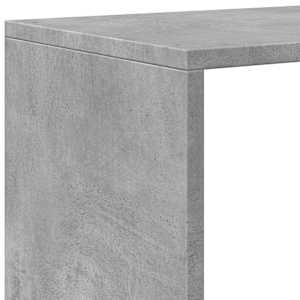 Knihovna/dělící stěna 4patrová betonově šedá 131,5x29x131,5 cm - obrázek 9