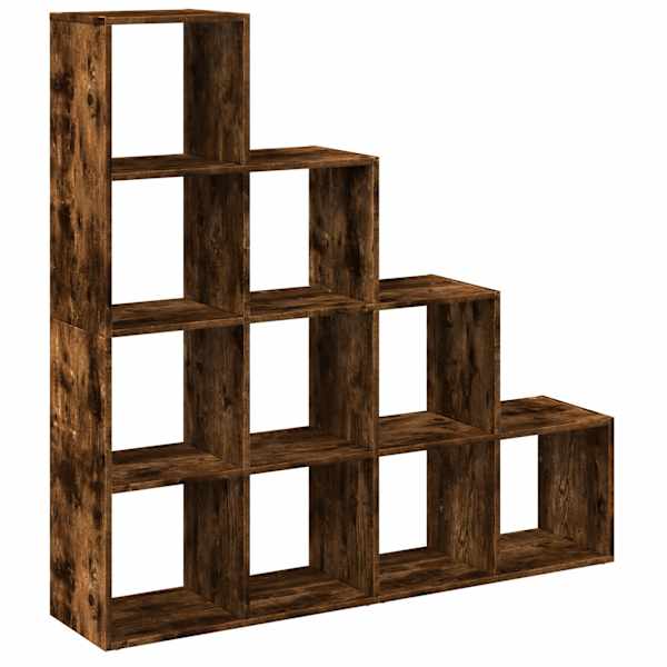 vidaXL ruumijagaja 4 korrust, tamm, 131,5x29x131,5 cm, tehispuit