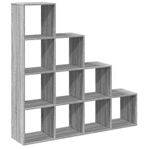 vidaXL ruumijagaja 4 korrust, hall Sonoma, 131,5x29x131,5cm, tehispuit