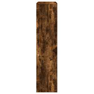 Knihovna/dělící stěna 3patrová kouřový dub 123x29x123 cm - obrázek 6