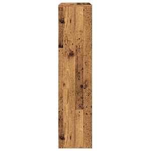 Knihovna/dělící stěna 3patrová old wood 123x29x123 cm kompozit - obrázek 6