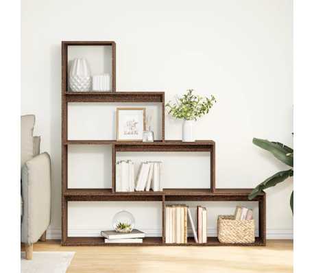 vidaXL Knižnica 4-posch. hned&yacute; dub 143,5x29x143,5 cm kompozitit. drevo