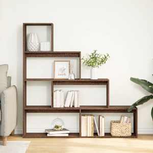 vidaXL Knižnica 4-posch. hned&yacute; dub 143,5x29x143,5 cm kompozitit. drevo