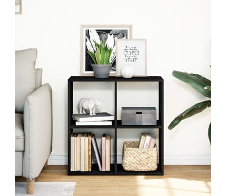 vidaXL Room Divider Bookcase Black Engineered wood Medium
