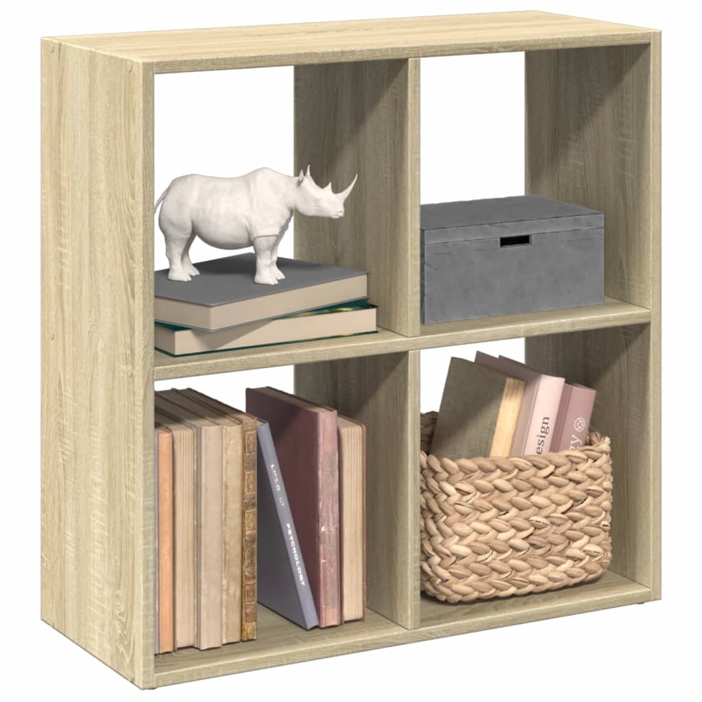 vidaXL Raumteiler-Bücherregal Sonoma-Eiche 69,5x29x69,5 cm