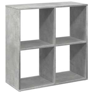 vidaXL ruumijagaja/raamatukapp, betoonhall, 69,5x29x69,5 cm tehispuit
