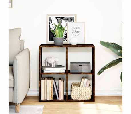 vidaXL Regał przegroda, przydymiony dąb, 69,5x29x69,5 cm