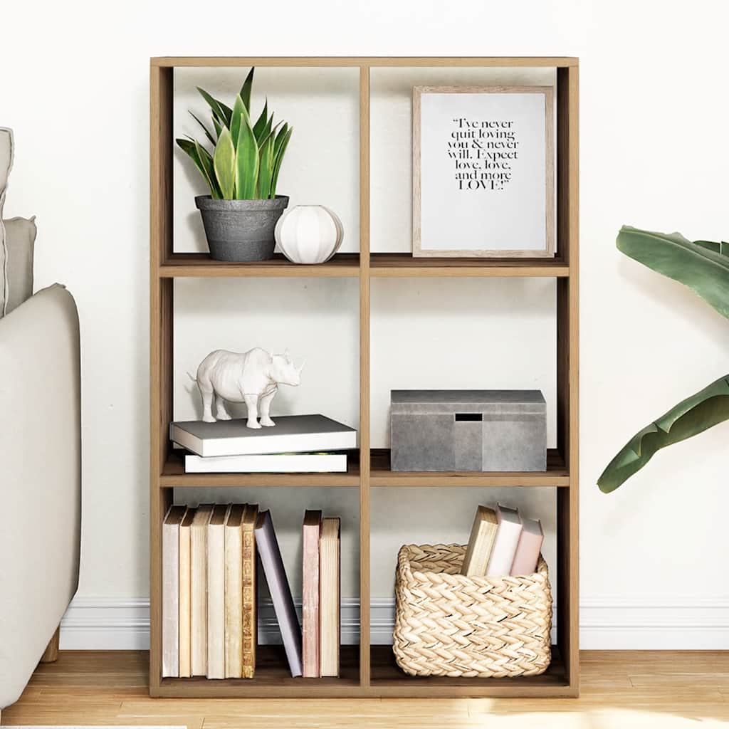 vidaXL Raumteiler-Bücherregal Artisan-Eiche 69,5x29x103,5 cm