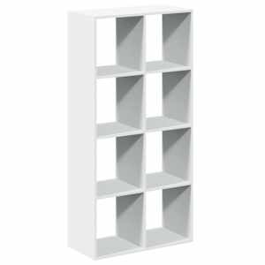 vidaXL ruumijagaja raamaturiiul, valge, 69,5 x 29 x 137,5 cm, t&ouml;&ouml;deldud puit