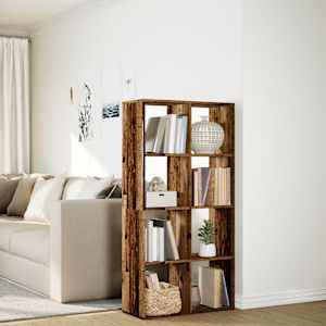 Knihovna/dělící stěna old wood 69,5x29x137,5 cm kompozit - obrázek 4