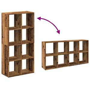 Knihovna/dělící stěna old wood 69,5x29x137,5 cm kompozit - obrázek 8