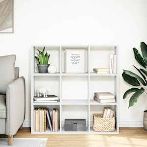 vidaXL Room Divider Bookcase White 102x29x103.5 cm Engineered Wood