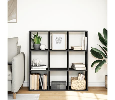 vidaXL Sobna pregrada / regal za knjige crni 102x29x103,5 cm drveni