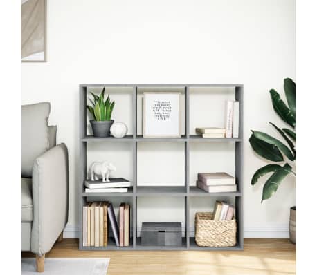 vidaXL telpas sadalītājs, grāmatu plaukts, pelēks, 102x29x103,5 cm