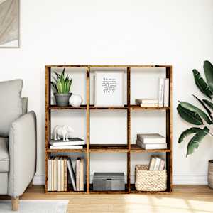 vidaXL Pregrada s knjižno omaro starinski les 102x29x103,5 cm inž. les