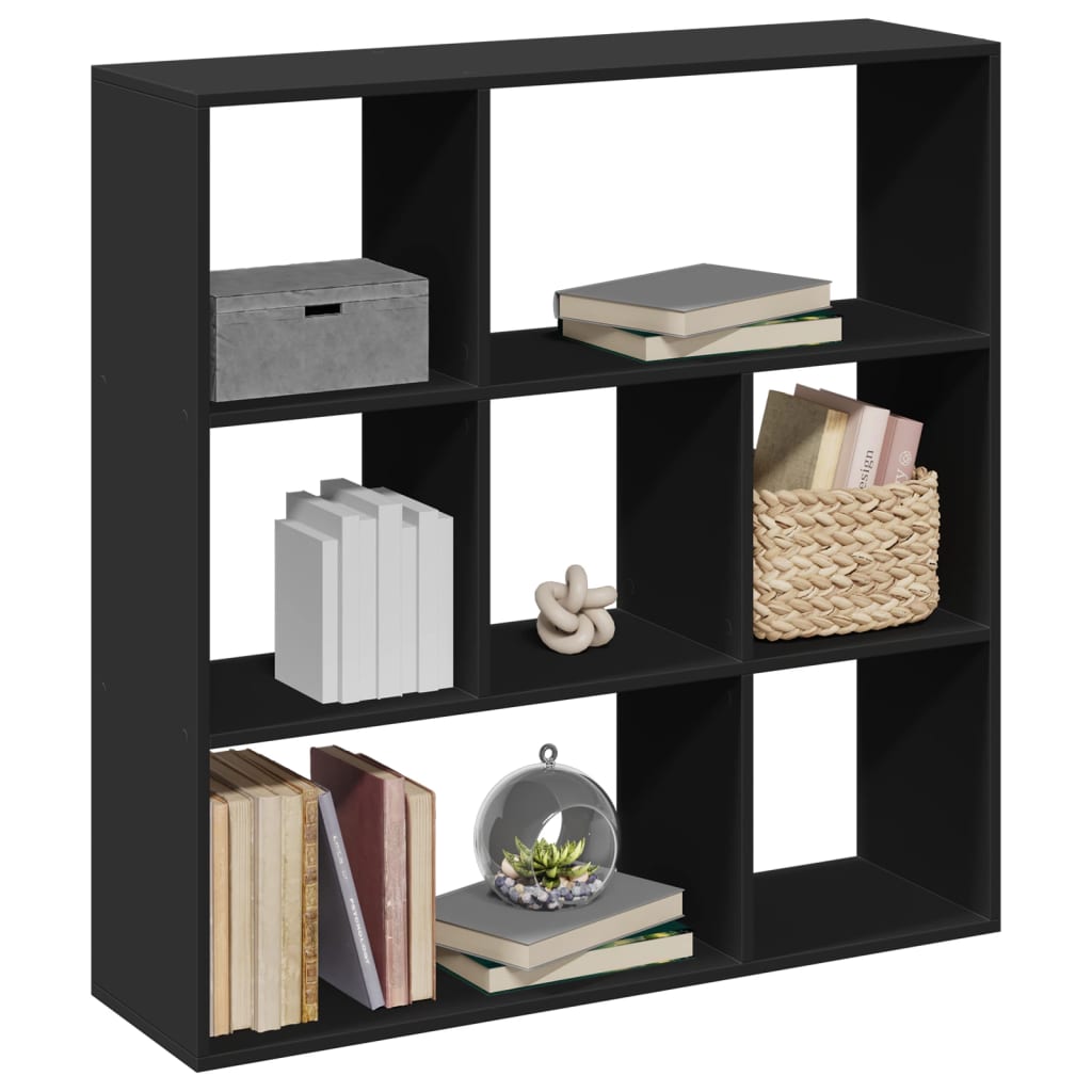 vidaXL Bibliotecă/separator cameră negru 102x29x103,5 cm lemn