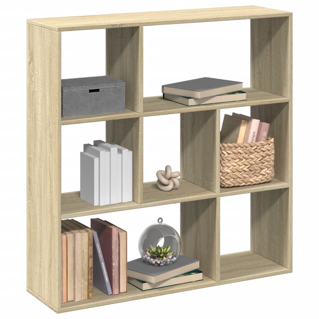 vidaXL Raumteiler-Bücherregal Sonoma-Eiche 102x29x103,5 cm