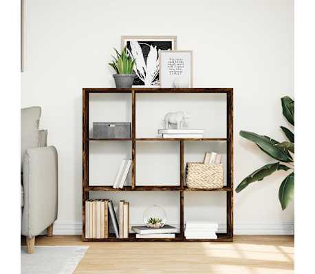 vidaXL &Eacute;tag&egrave;re s&eacute;paratrice de pi&egrave;ce ch&ecirc;ne fum&eacute; 102x29x103,5 cm