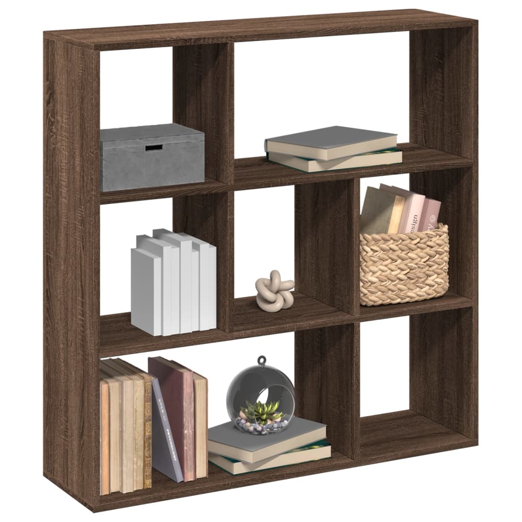 vidaXL Raumteiler-Bücherregal Braun Eichen-Optik 102x29x103,5 cm