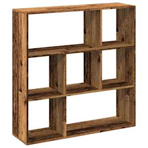 Knihovna/dělící stěna old wood 102x29x103,5 cm kompozitní dřevo - obrázek 7