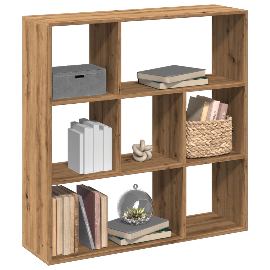 vidaXL Raumteiler-Bücherregal Artisan-Eiche 102x29x103,5 cm