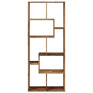 Knihovna/dělící stěna old wood 67x25x161,5 cm kompozitní dřevo - obrázek 5