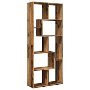 Knihovna/dělící stěna old wood 67x25x161,5 cm kompozitní dřevo - obrázek 7