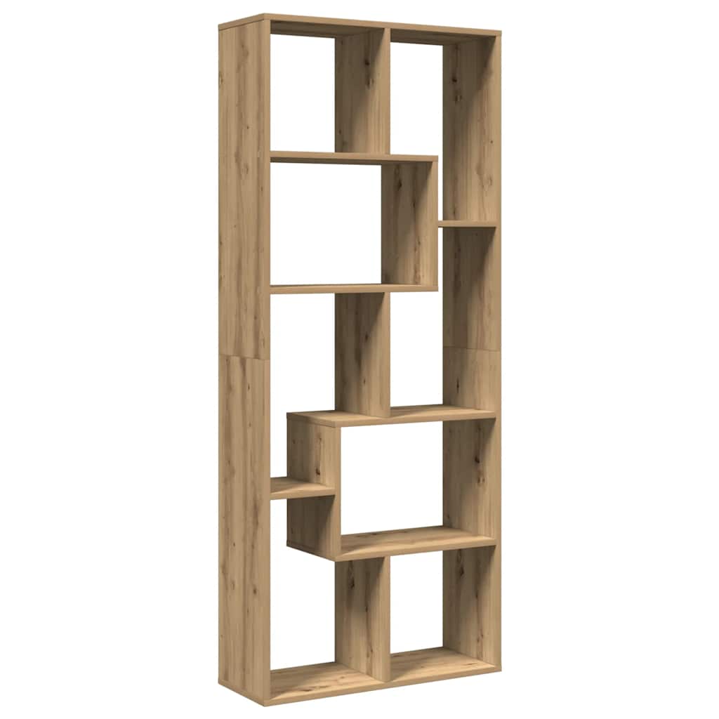 vidaXL Knihovna/dělící stěna dub artisan 67x25x161,5 cm kompozit