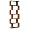 vidaXL ruumijagaja 6 korrust, suitsutamm, 70 x 24 x 193 cm, tehispuit