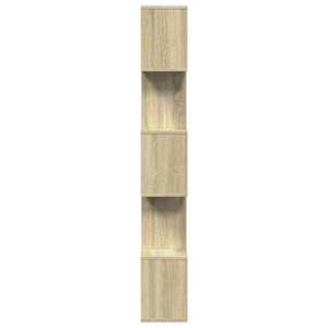 Knihovna/dělící stěna 5patrová dub sonoma 70x24x161 cm kompozit - obrázek 6