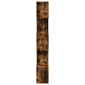 Knihovna/dělící stěna 5patrová kouřový dub 70x24x161cm kompozit - obrázek 6