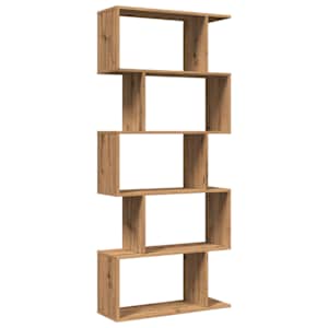 vidaXL ruumijagaja 5 korrust, k&auml;sit&ouml;&ouml;tamm, 70 x 24 x 161 cm, tehispuit