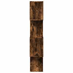 Knihovna/dělící stěna 4patrová kouřový dub 70x24x129cm kompozit - obrázek 6