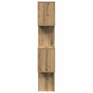Knihovna/dělící stěna 4patrová dub artisan 70x24x129cm kompozit - obrázek 6