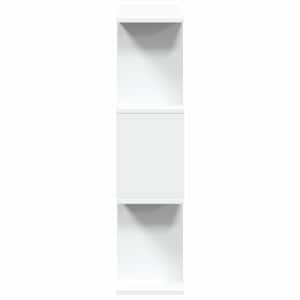 Dělicí stěna, knihovna, 3 úrovně, bílá, 70 x 24 x 97 cm, z umělého dřeva - obrázek 6
